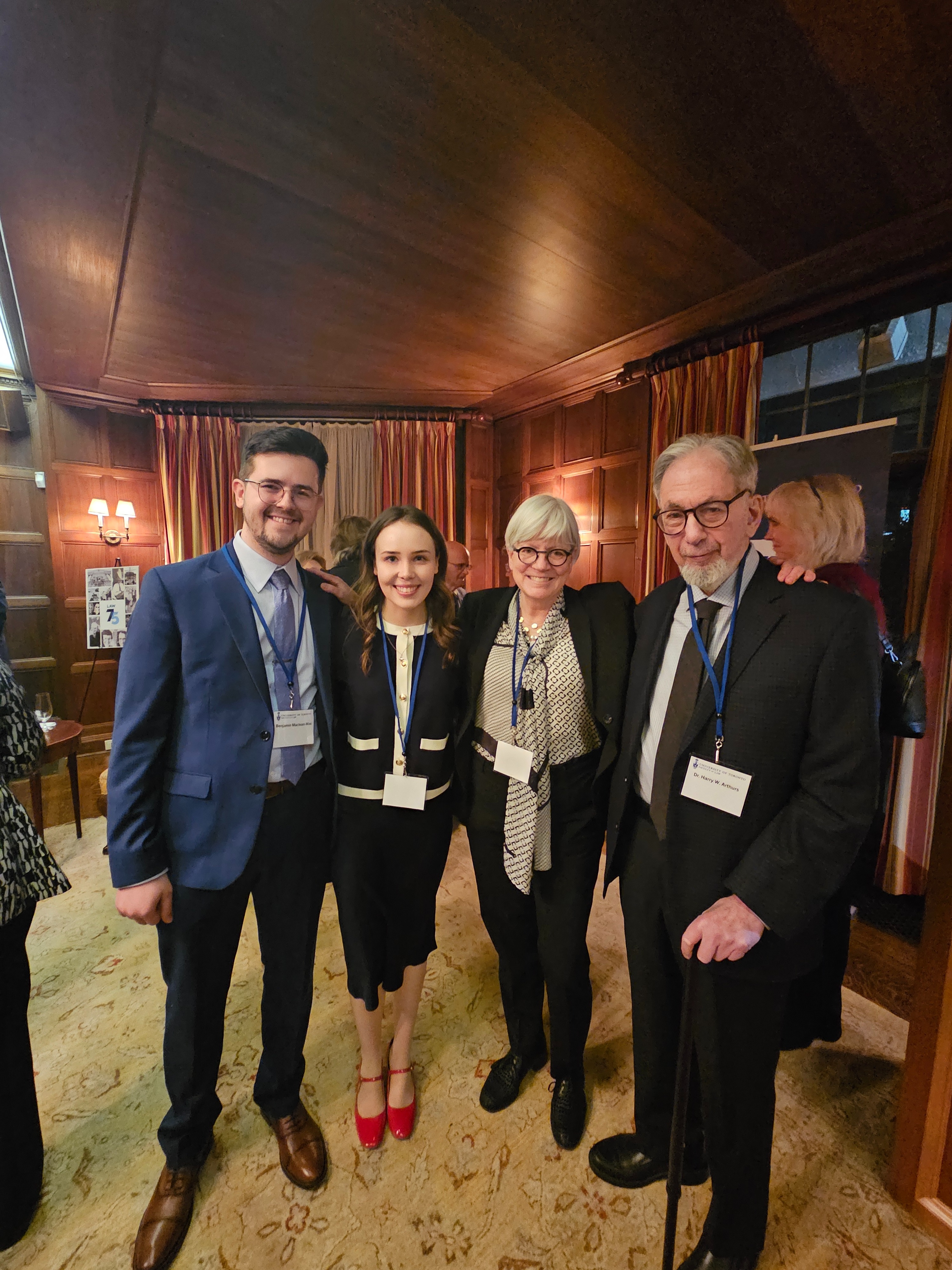 Dean with students and alumni