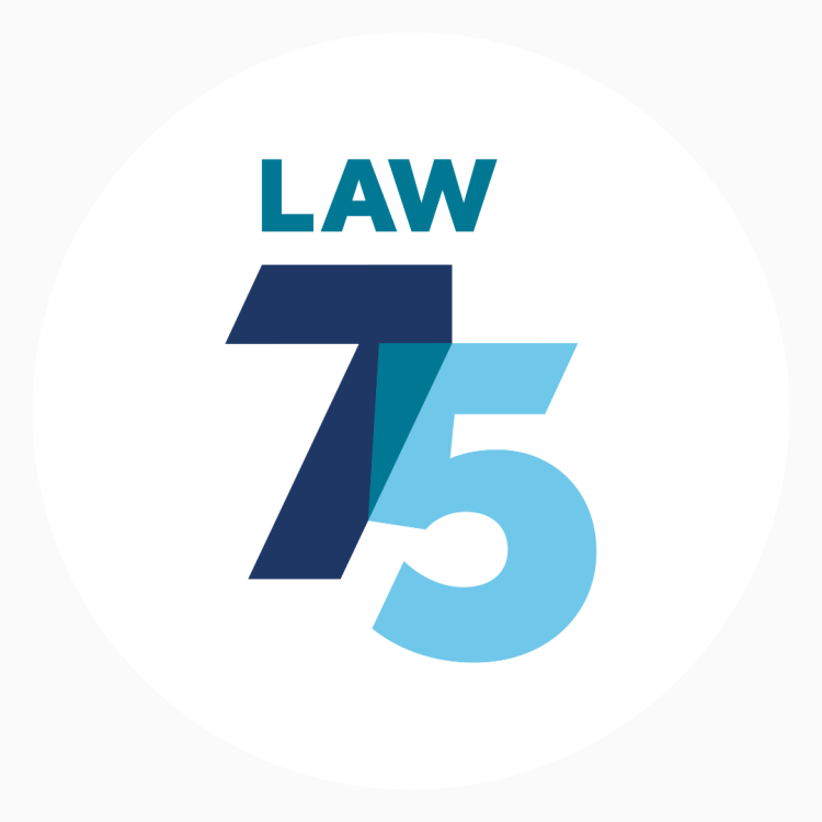 Faculty of Law 75 logo